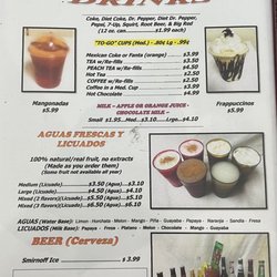 Kids Menu/Drink menu