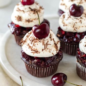 Forest Cottage Goods - Black Forest Cupcakes
A cherry-dark chocolate cupcake topped with cherry whipped frosting and a black cherry.
Available: Year Round - Bakeries Near Me Forest Cottage Goods - Black Forest Cupcakes
A cherry-dark chocolate cupcake topped with cherry whipped frosting and a black cherry.
Available: Year Round - Bakeries Near Me