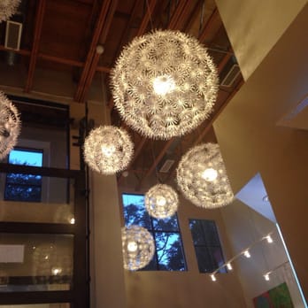 Purple Kow - The lights hanging from the ceiling. - Desserts Near Me - Berkeley, California Purple Kow - The lights hanging from the ceiling. - Desserts Near Me - Berkeley, California