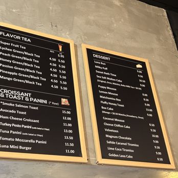 La Luna Tea and Dessert Bar - Menu 6/24/26 - Desserts Near Me - Las Vegas, Nevada