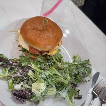 Pink Willow Cafe - Breakfast sandwich and greens - Breakfast & Brunch Near Me - Cottleville, Missouri