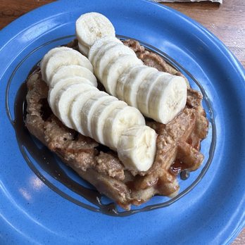 Waffle Me Up - Gluten free 2. Waffle Me Banana altered a bit to add peanut butter - Breakfast & Brunch Near Me - Boise, Idaho Waffle Me Up - Gluten free 2. Waffle Me Banana altered a bit to add peanut butter - Breakfast & Brunch Near Me - Boise, Idaho