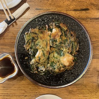 DAQ Korean Style Cuisine & Chicken - Shrimp chive Korean pancake /새우 부추전 - Korean Near Me - Carrollton, Texas DAQ Korean Style Cuisine & Chicken - Shrimp chive Korean pancake /새우 부추전 - Korean Near Me - Carrollton, Texas