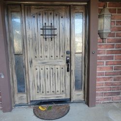 Magic Lock and Key - Schedule handle set to complement the nice door.