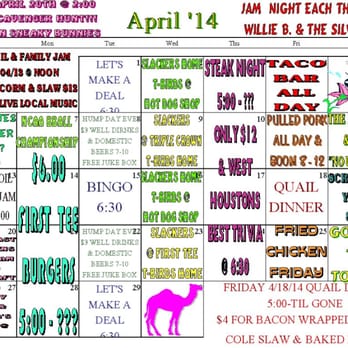 First Tee Pub - Typical fun-filled monthly calendar - Pubs Near Me - Houston, Texas First Tee Pub - Typical fun-filled monthly calendar - Pubs Near Me - Houston, Texas