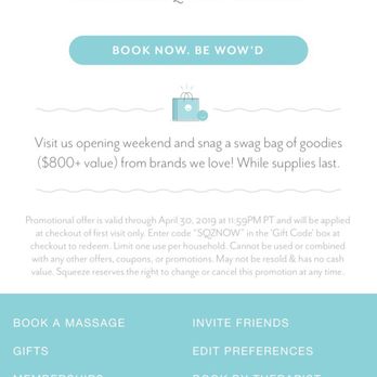 Squeeze Massage - Promo email - Massage Near Me - Studio City, California Squeeze Massage - Promo email - Massage Near Me - Studio City, California