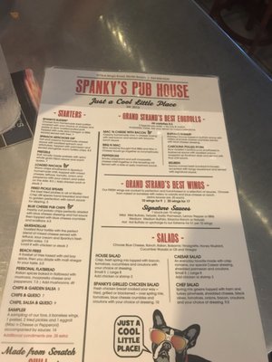 Menu photo 6 Spankys Pub House Myrtle Beach, SC
