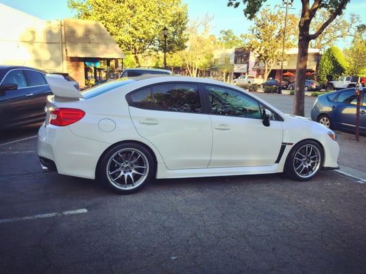 Photo of Orinda Auto Detail - Orinda, CA, US. Exterior is nice and shiny. But there were some wax residue on the trunk and wing spoiler that I easily wiped down with microfiber towels.