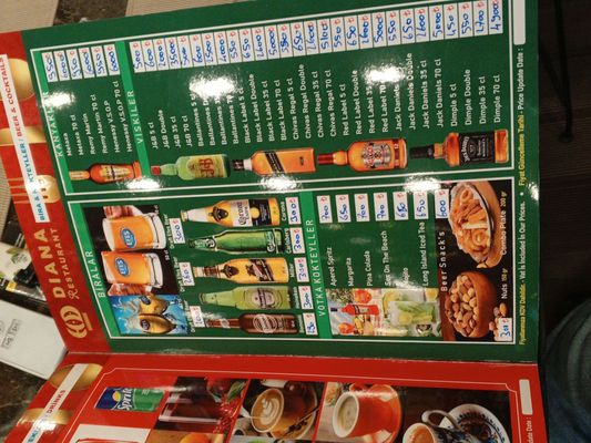 Menu photo 6 Diana Restaurant & Pub Istanbul, 34 Menu photo 6 Diana Restaurant & Pub Istanbul, 34