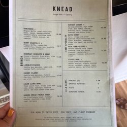 Knead - Menu