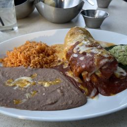 Chimichanga with steak.