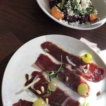 Zaytinya - Tasting Menu--Beet Salad & Thinly Sliced Beef Dishes - Greek Near Me - Washington, DC, District of Columbia