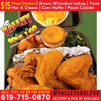 Valley Soul 2 Go - Friday Plate Sales - Fried Chicken Plate! Perfectly fried chicken! - Caterers Near Me - La Mesa, California Valley Soul 2 Go - Friday Plate Sales - Fried Chicken Plate! Perfectly fried chicken! - Caterers Near Me - La Mesa, California