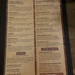 Pancho & Lefty's - Menu