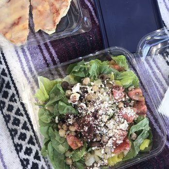 Crafted Greens - Mediterranean salad. And cheese flatbread. - American Near Me - El Cajon, California Crafted Greens - Mediterranean salad. And cheese flatbread. - American Near Me - El Cajon, California