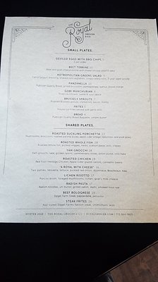 Menu photo 8 The Royal Grocer & Co Chicago, IL Menu photo 8 The Royal Grocer & Co Chicago, IL