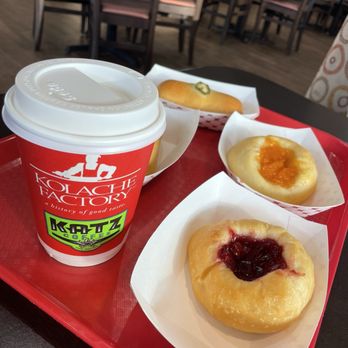 Kolache Factory - Cherry, Peach, Sausage, Jalapeño & Cheese, Latte - Bakeries Near Me - Virginia Beach, Virginia
