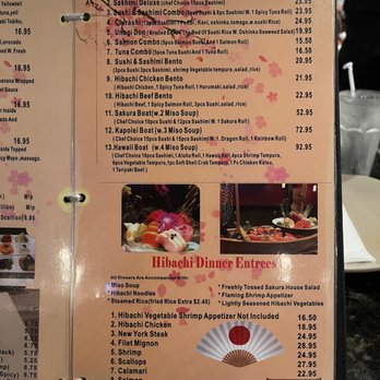 Sakura - Menu - Sushi Bars Near Me - Kapolei, Hawaii Sakura - Menu - Sushi Bars Near Me - Kapolei, Hawaii