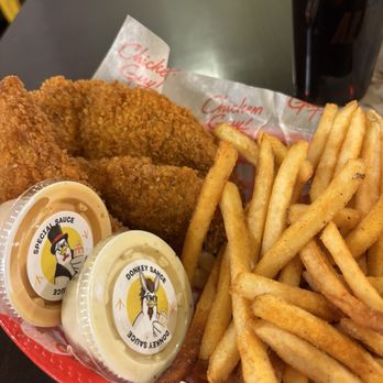 Chicken Guy! - Chicken tenders combo (3-piece), special sauce, donkey sauce. - Sandwiches Near Me - New York, New York Chicken Guy! - Chicken tenders combo (3-piece), special sauce, donkey sauce. - Sandwiches Near Me - New York, New York
