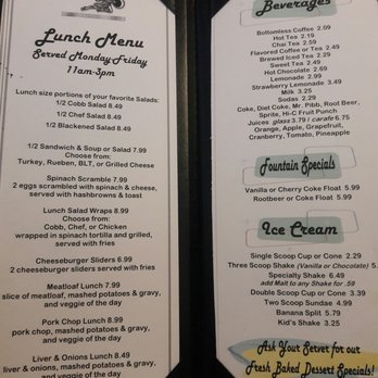Moonlight Diner - A little menu that is on the side of every table. - Diners Near Me - Denver, Colorado
