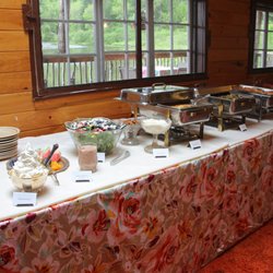 Ogontz Camp & Event Center - The buffet set up for a wedding weekend brunch at the boathouse!