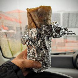 Kelly's Deli - Breakfast burrito. Looks just like any other one until you take a bite.