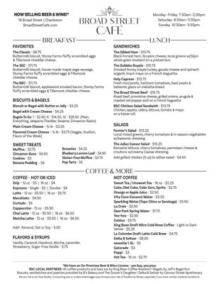 Menu photo 1 Broad Street Cafe Charleston, SC Menu photo 1 Broad Street Cafe Charleston, SC