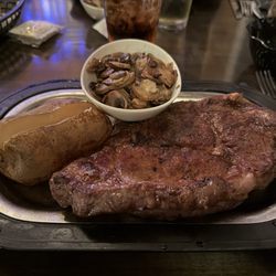 Geno's Hilltop Steakhouse - 16 oz. Ribeye with baked potato