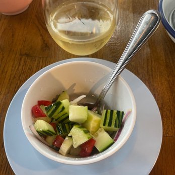 Pure Thai Cafe - White wine and side salad - Thai Near Me - Vancouver, Washington Pure Thai Cafe - White wine and side salad - Thai Near Me - Vancouver, Washington