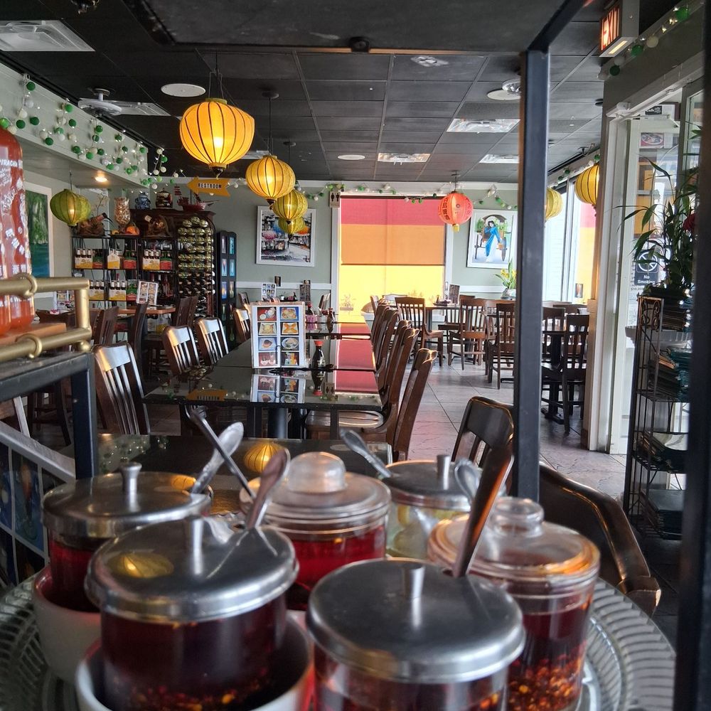 Vietnam Coast - The tables with a chili paste presentation. - Vietnamese Near Me - Houston, Texas Vietnam Coast - The tables with a chili paste presentation. - Vietnamese Near Me - Houston, Texas