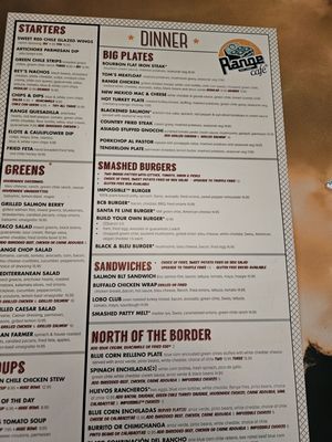 Menu photo 6 Range Cafe Albuquerque, NM