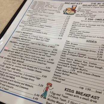 Wendy's Diner - Menu. Note the comic sans. - Diners Near Me - Cassville, New York