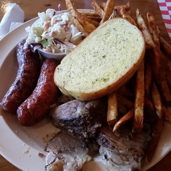 Spanx The Hog BBQ & Saloon - Brisket, sausages, fries, and cole slaw. - Barbeque Near Me - Pompano Beach, Florida Spanx The Hog BBQ & Saloon - Brisket, sausages, fries, and cole slaw. - Barbeque Near Me - Pompano Beach, Florida