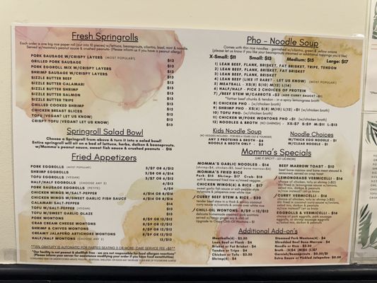 Menu photo 6 Pho Momma Sacramento, CA