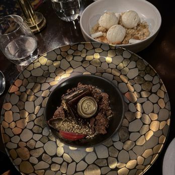 The Library - Chocolate decadence and Mojave honey crumble - New American Near Me - Las Vegas, Nevada The Library - Chocolate decadence and Mojave honey crumble - New American Near Me - Las Vegas, Nevada