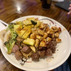 Oliran Japanese Hibachi Steakhouse - Hibachi Chicken and Filet Mignon.