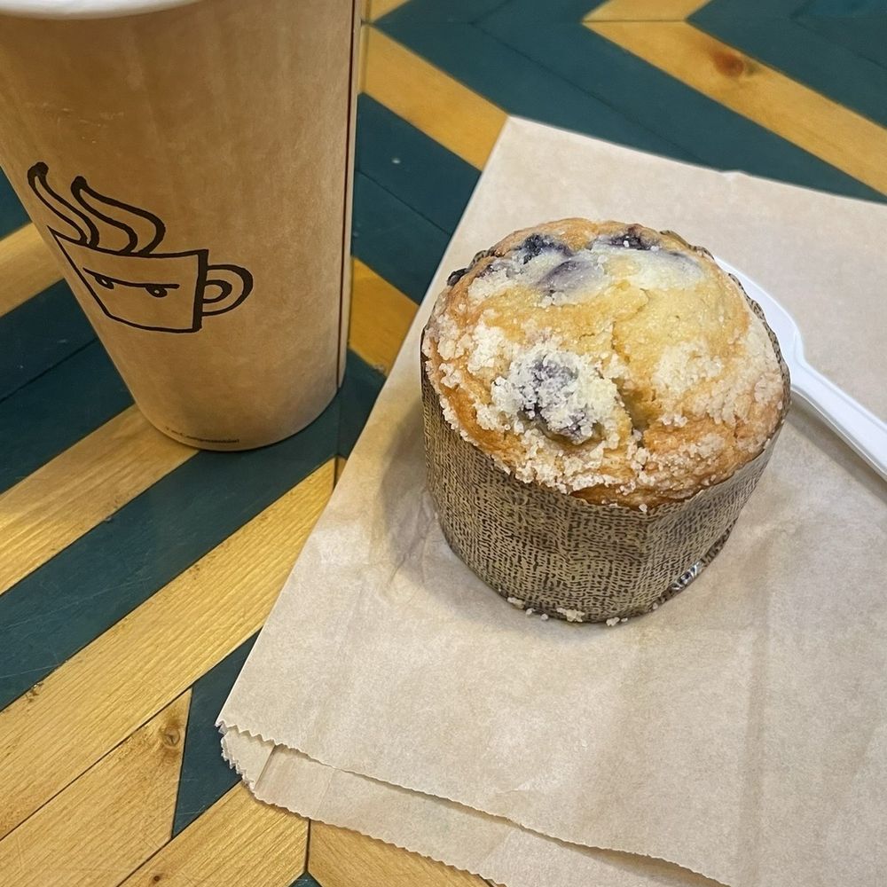 Vigilante Coffee - Vanilla Latte and Blueberry muffin - Coffee & Tea Near Me - College Park, Maryland Vigilante Coffee - Vanilla Latte and Blueberry muffin - Coffee & Tea Near Me - College Park, Maryland