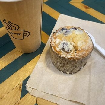 Vigilante Coffee - Vanilla Latte and Blueberry muffin - Coffee & Tea Near Me - College Park, Maryland Vigilante Coffee - Vanilla Latte and Blueberry muffin - Coffee & Tea Near Me - College Park, Maryland
