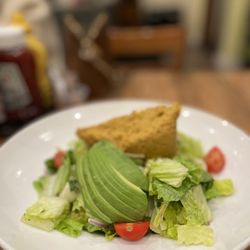 Brothers Cafe - The Palm Salad with Hummus (vegan menu)