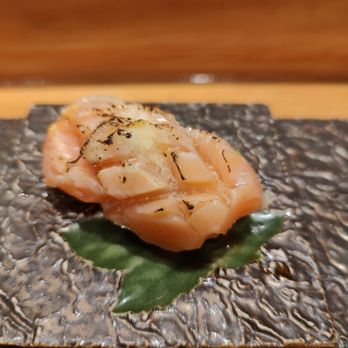 Shogun Omakase - Salmon with butter and cheese - Sushi Bars Near Me - New York, New York Shogun Omakase - Salmon with butter and cheese - Sushi Bars Near Me - New York, New York