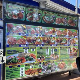 Their drive-thru menu Their drive-thru menu