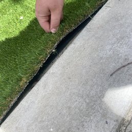 Another example of how you can just lift up the turf Another example of how you can just lift up the turf