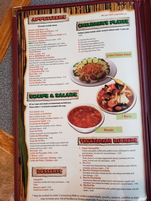 Menu photo 6 Las Palmas Mexican Grill Raeford, NC