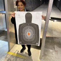 Self Defense Readiness Training - She shoots better than me.