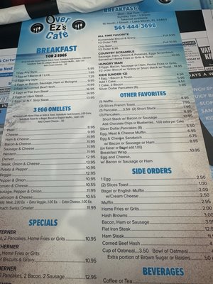 Menu photo 1 Over EZs Cafe Lake Worth, FL