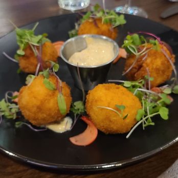 Sand Point - Lobster arancini....not much flavor or lobster - Seafood Near Me - Omaha, Nebraska Sand Point - Lobster arancini....not much flavor or lobster - Seafood Near Me - Omaha, Nebraska