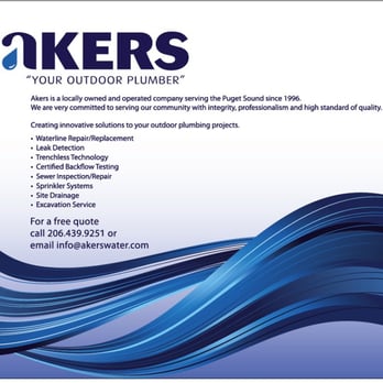 Akers Outdoor Plumbing - Plumbing Near Me - Seattle, Washington Akers Outdoor Plumbing - Plumbing Near Me - Seattle, Washington