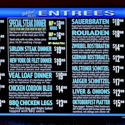 Tip Top Meats - Entrees menu