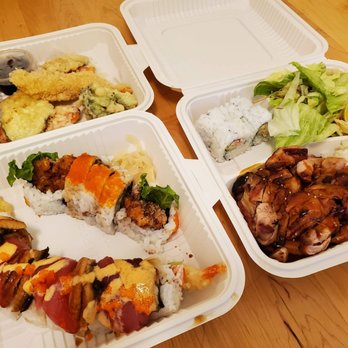 Maneki Sushi - a variety of food items in a styrofoam container - Japanese Near Me - Union City, California Maneki Sushi - a variety of food items in a styrofoam container - Japanese Near Me - Union City, California