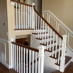 Golden Oak Railings Ny - Our new steps and railings.